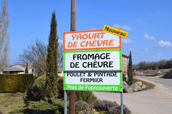 Panneau publicitaire Mas de Fontcouverte Saint-Jean-de-Maruéjols-et-Avéjan
